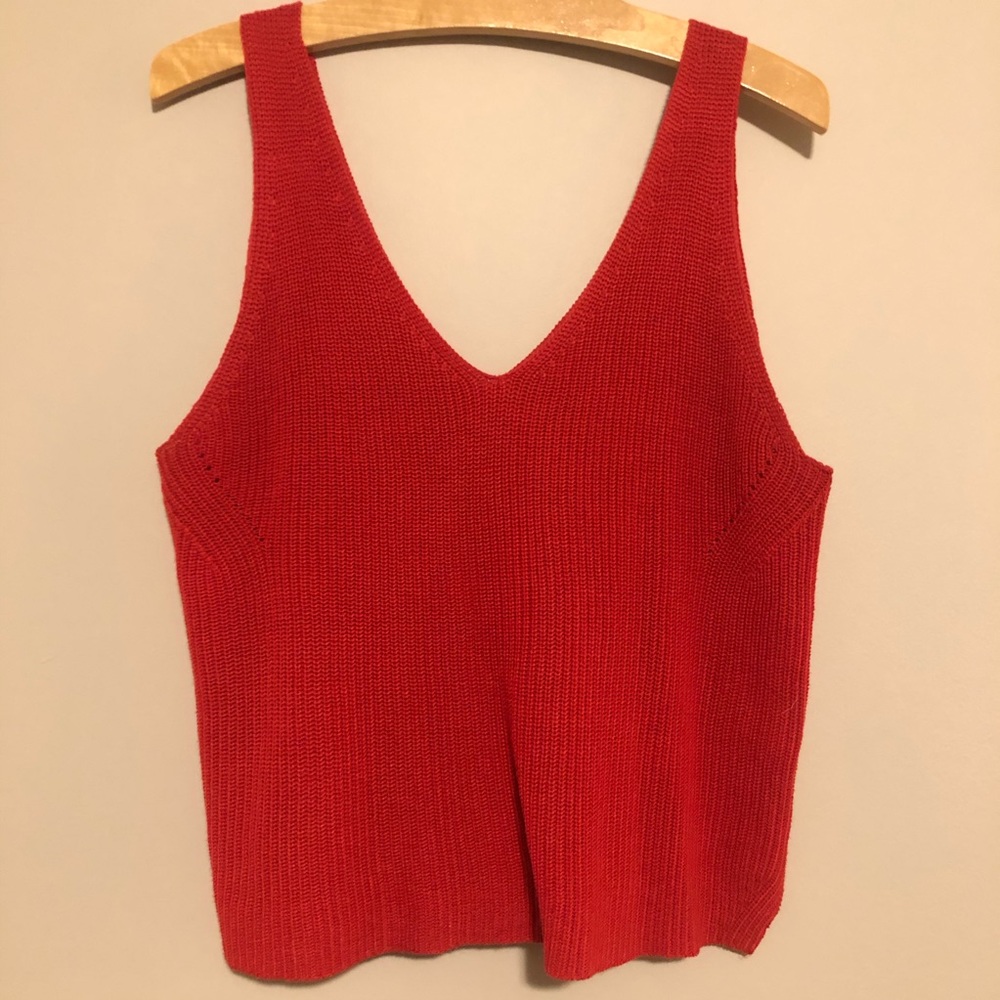 Flawless Red Sweater Tank